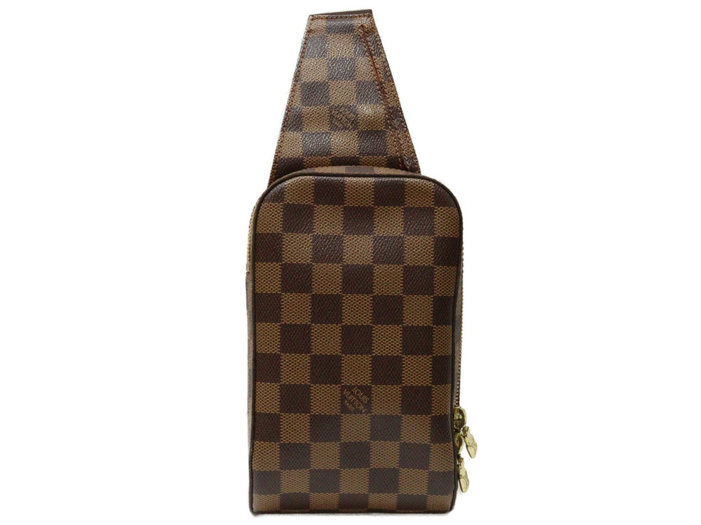 Louis Vuitton Shoulder Bum Belt Damier Ebene Geronimos Brown Body Bag Crossbody